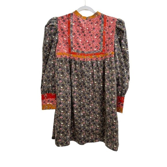 CeliaB Puff Sleeve Buckeye Tree Mini Dress Multicolor Women’s Size Large - Picture 7 of 10